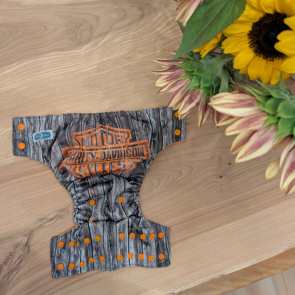 Bella Luna OS Pocket Cloth Diaper | Harley Davidson
